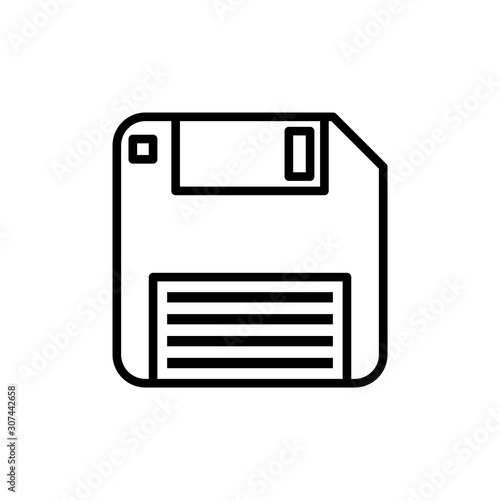 Floppy Vector illustration. Seo & Web design element Line Icon.