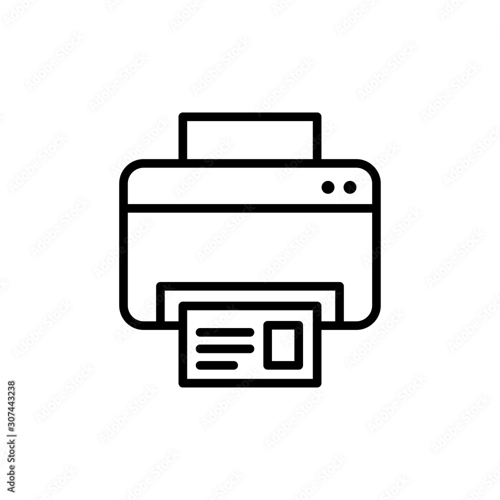Printer Vector illustration. Seo & Web design element Line Icon. Printer Vector illustration. Seo & Web design element Line Icon.
