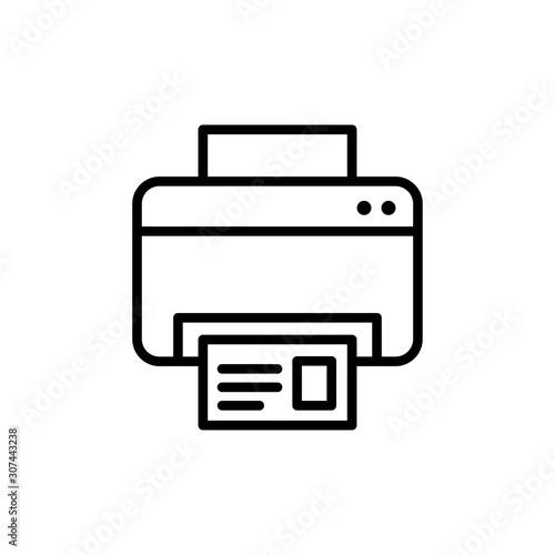 Printer Vector illustration. Seo & Web design element Line Icon.