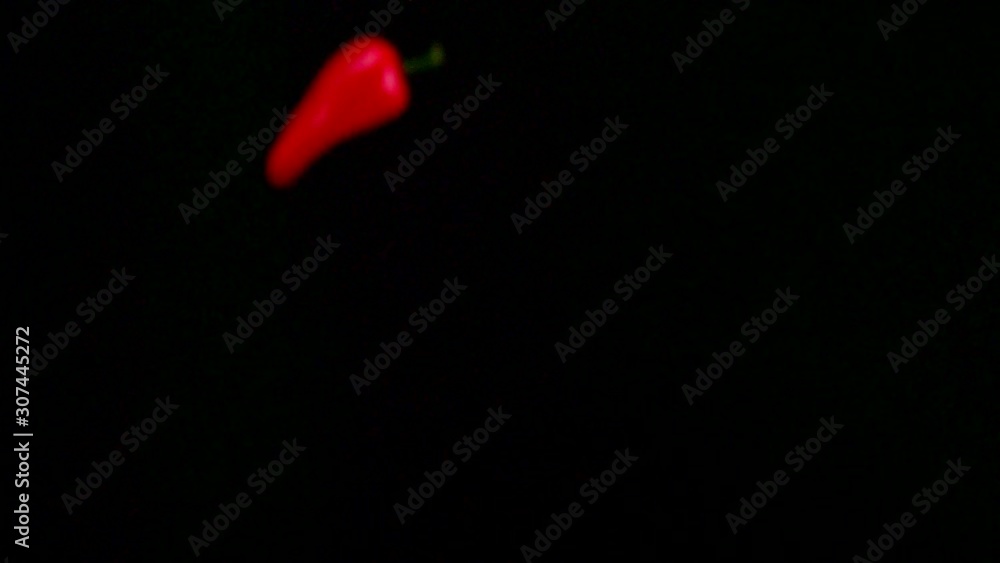 Peppers Popping Up in Slow Motion