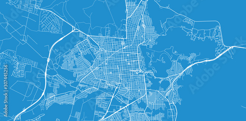 Urban vector city map of Salta, Argentina