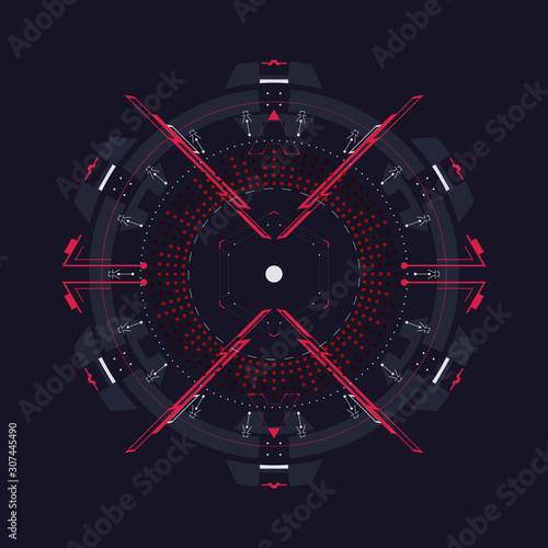 Circular element to the HUD interface.