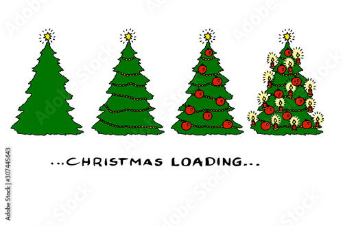 Christmas loading und Christbäume