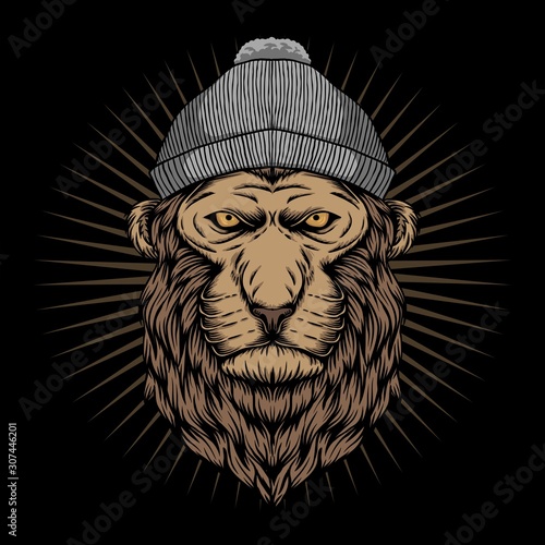Lion head vector illustration 