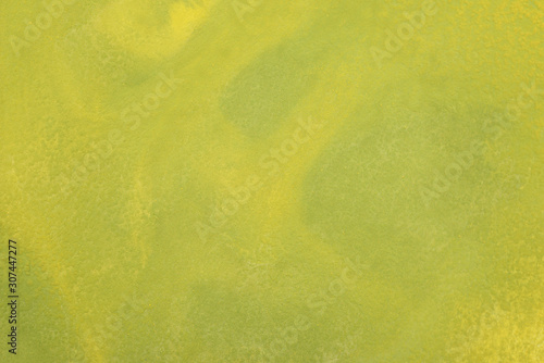 Abstract hand painted yellow green watercolor splash on white paper background, Creative Design Templates