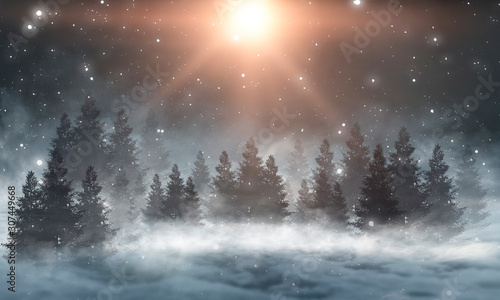 Winter abstract landscape. ...