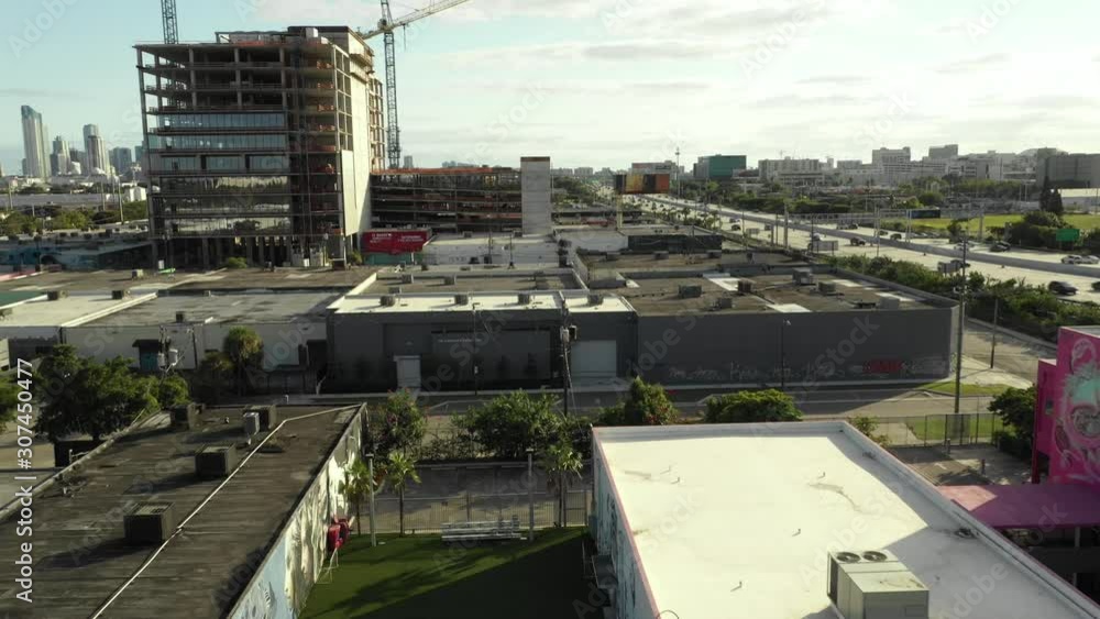 Construction Wynwood Miami art district 4k Construction Wynwood Miami art district 4k