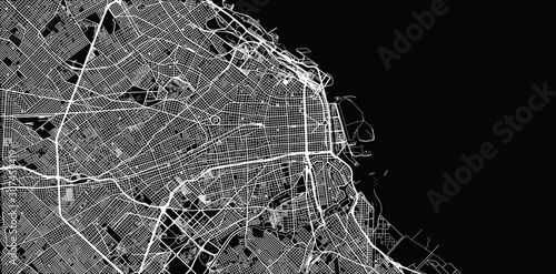 Urban vector city map of Buenos Aires, Argentina