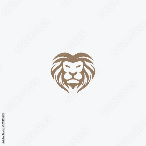 lion logo design vector template