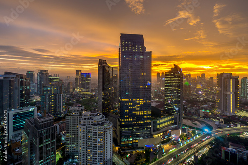 Jakarta like new york city at night