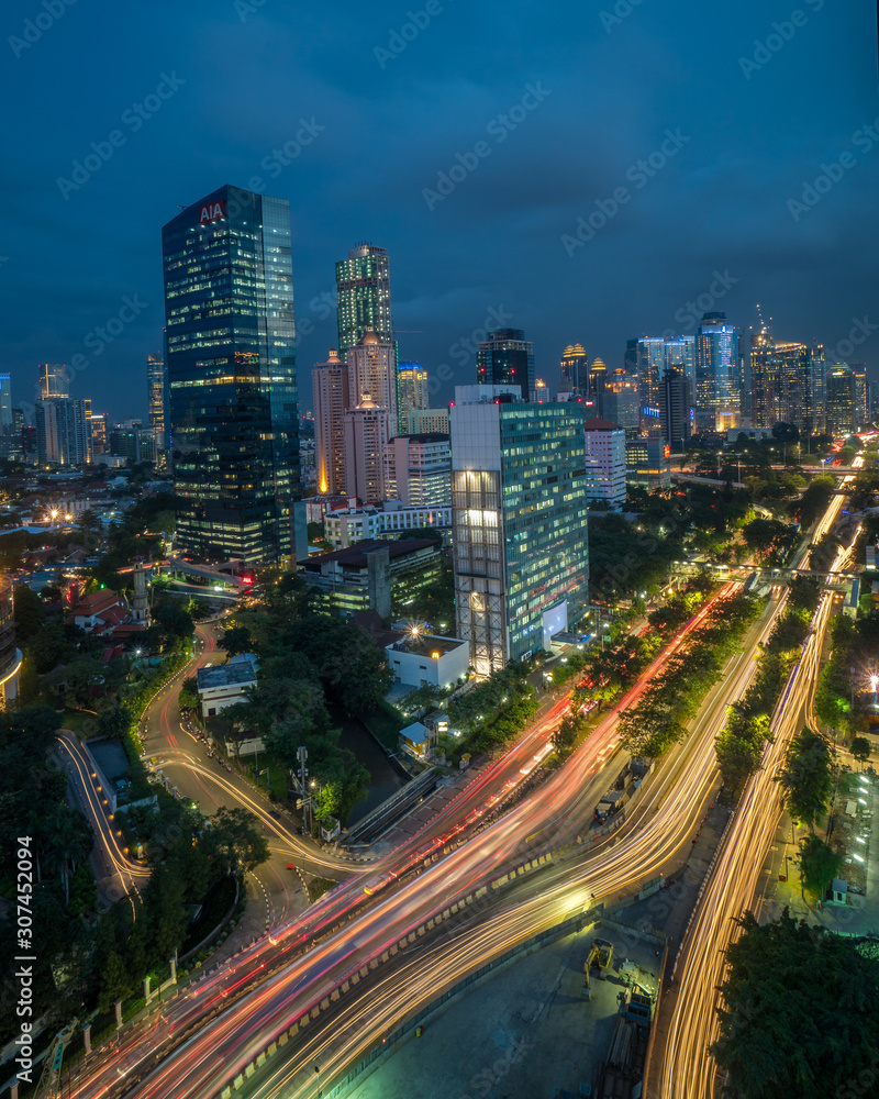 Fototapeta premium Jakarta city at night