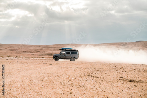 Overland adventure while driving a 4x4 in fuerteventura photo