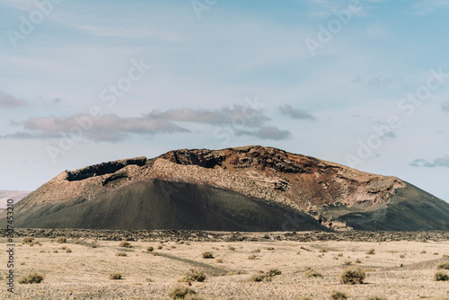 Full length view of the Volcano Cuervo in Lanzarote © Cavan Images