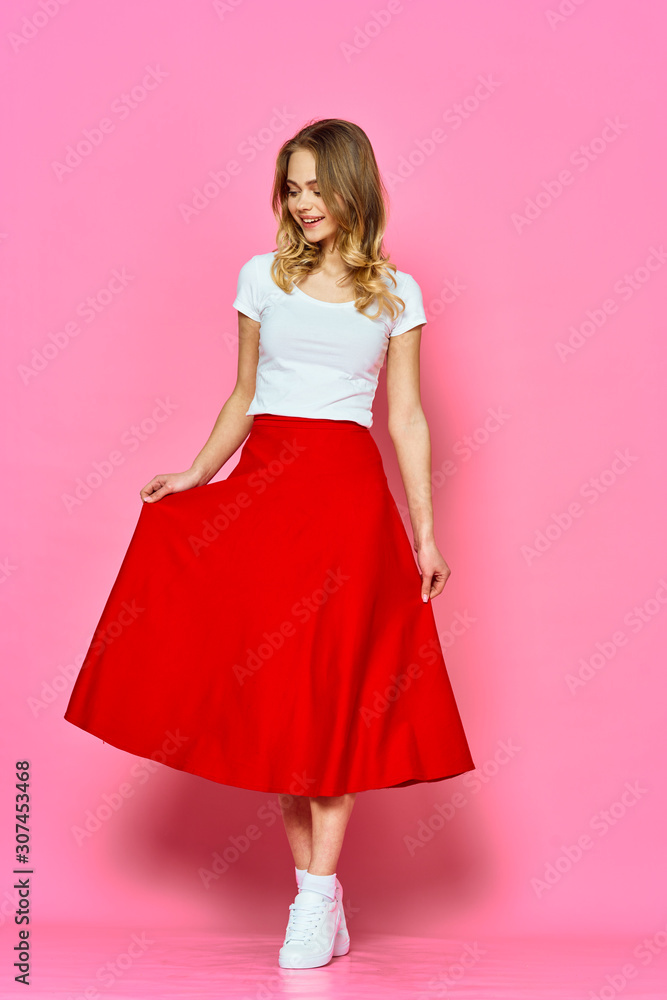 girl in red dress girl in red dress