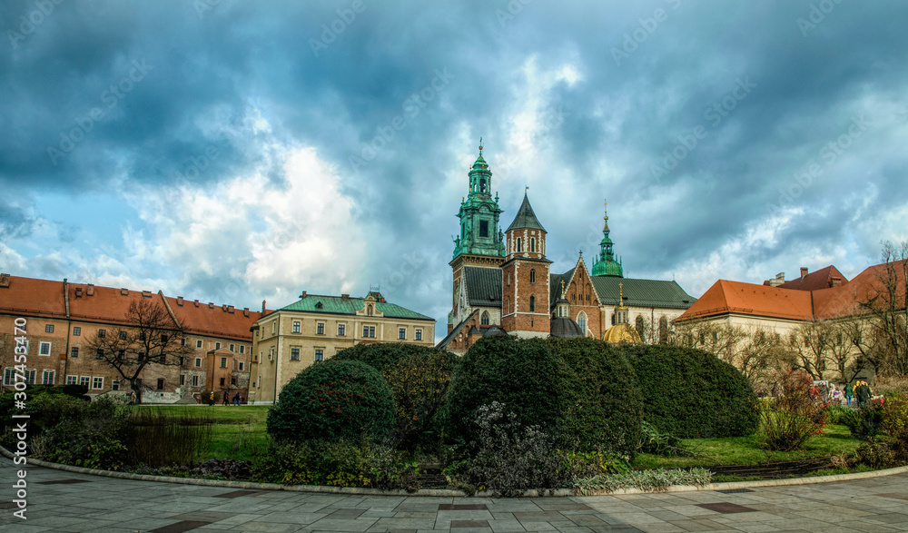 Wawel Royal Castle in Krakow, Poland