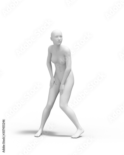 Woman Mannequin Pose 3D Rendering