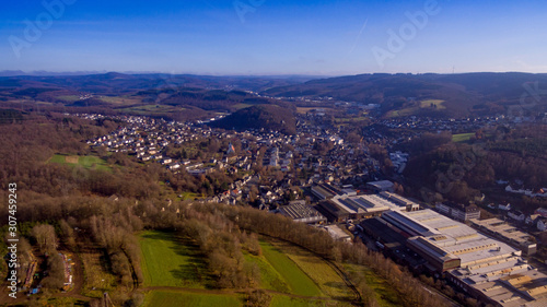 Air view of the village Dreis Tiefenbach