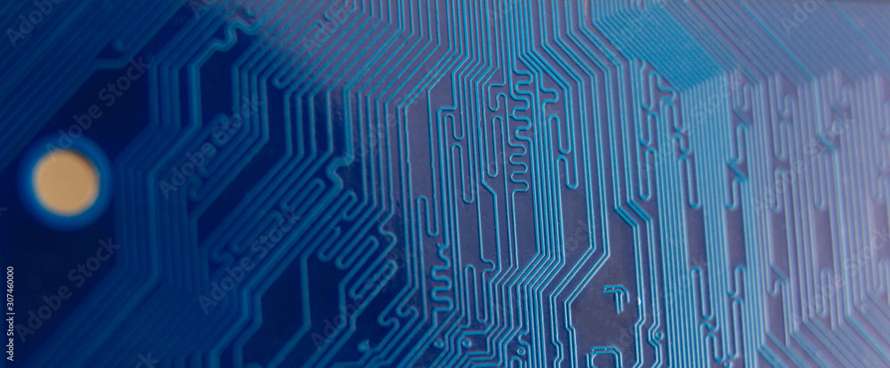 Modern printed circuit board, electronic circuit board, textolite. Background banner. Modern printed circuit board, electronic circuit board, textolite. Background banner.