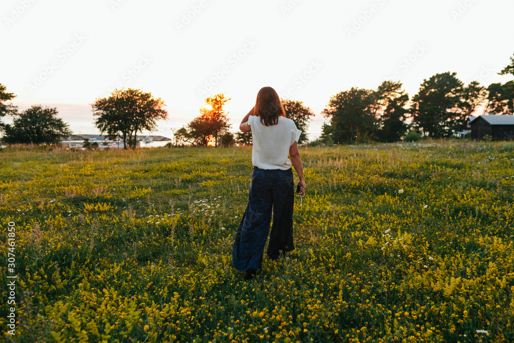 Woman on meadow Woman on meadow