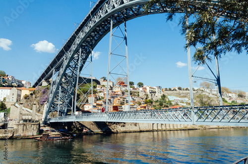 View on the Dom Luis I bridge and Ribeira district