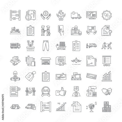 Wholesale line icons, signs, symbols vector, linear illustration set