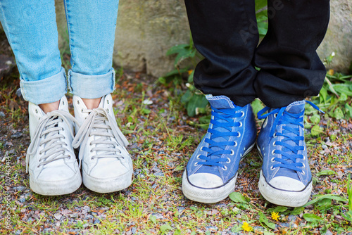 People wearing sneakers photo