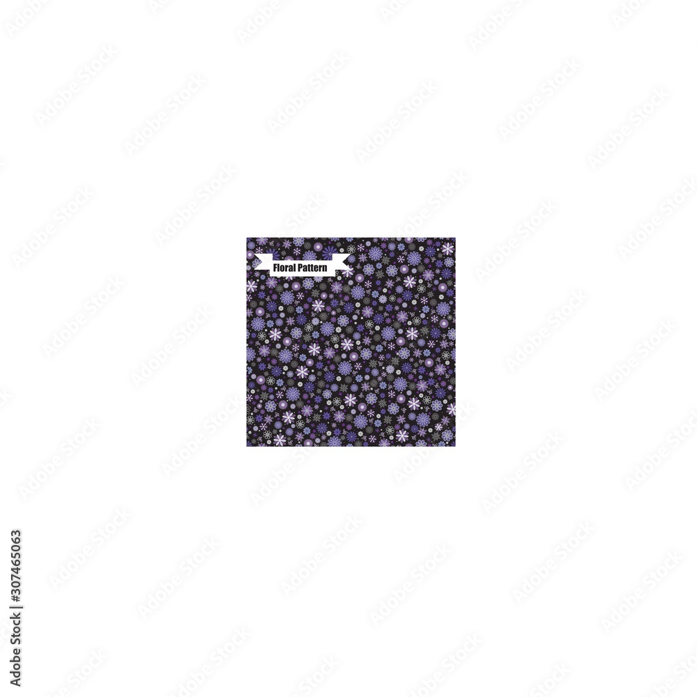Obraz premium Seamless vector texture. Elegant template for fashion prints. Print with small colorful flowers. Black background.
