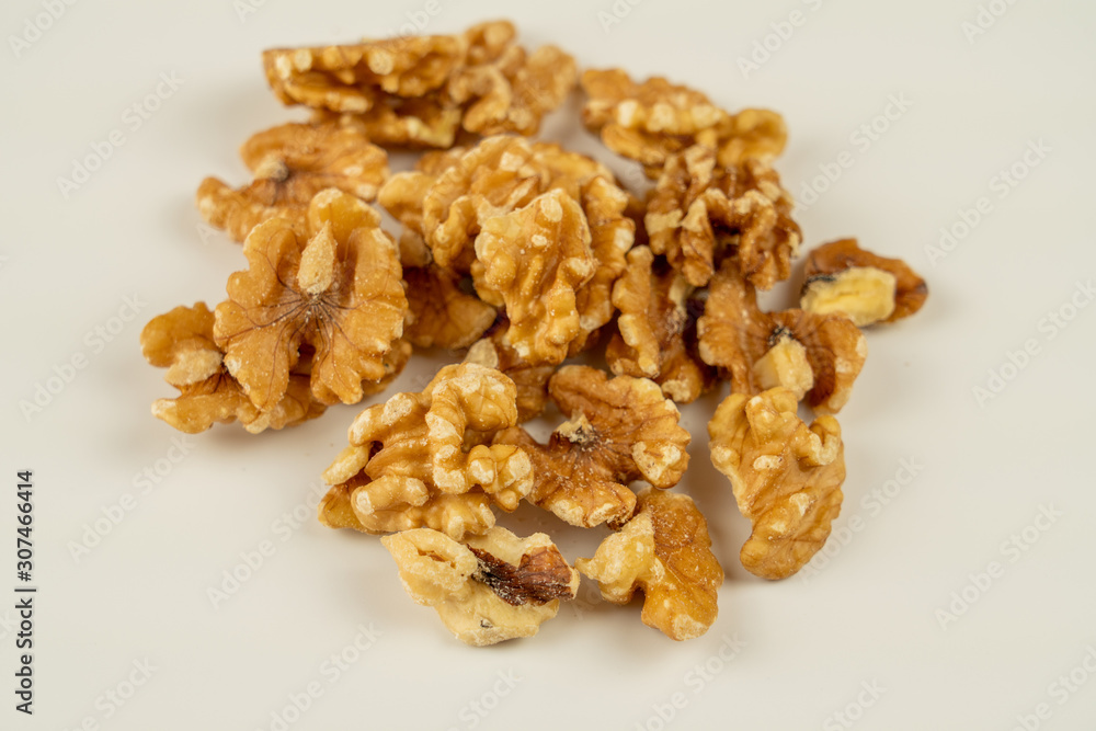 walnuts on white background walnuts on white background