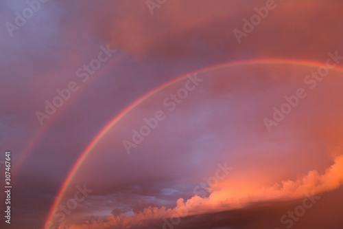 Rainbow on sky