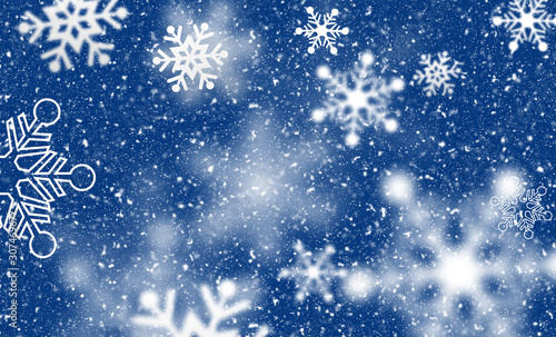 Schneeflocken Hintergrund blau Weihnachten Neujahr