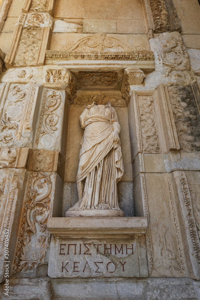 Episteme, knowledge Statue in Ephesus Ancient City, Izmir, Turkey