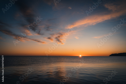 Sunrise in varna during golden hour © Veliko