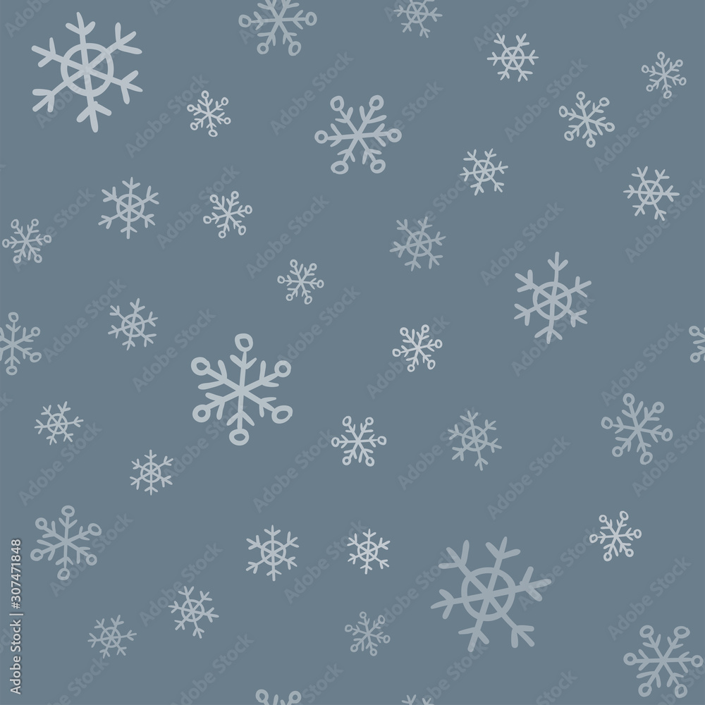Snowflakes seamless pattern. Winter snow and christmas season background texture. Snowflakes seamless pattern. Winter snow and christmas season background texture.