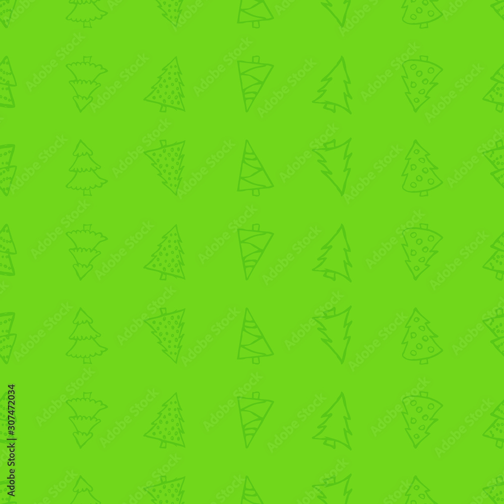 Seamless pattern with hand drawn Christmas trees Seamless pattern with hand drawn Christmas trees