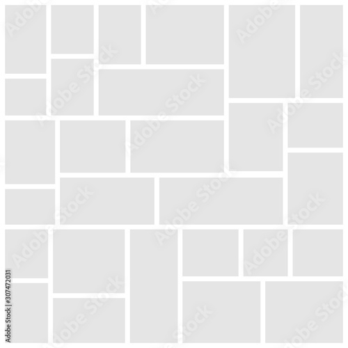Set frame for photos and pictures, photo collage. Mood board branding presentation. Vector graphic design
