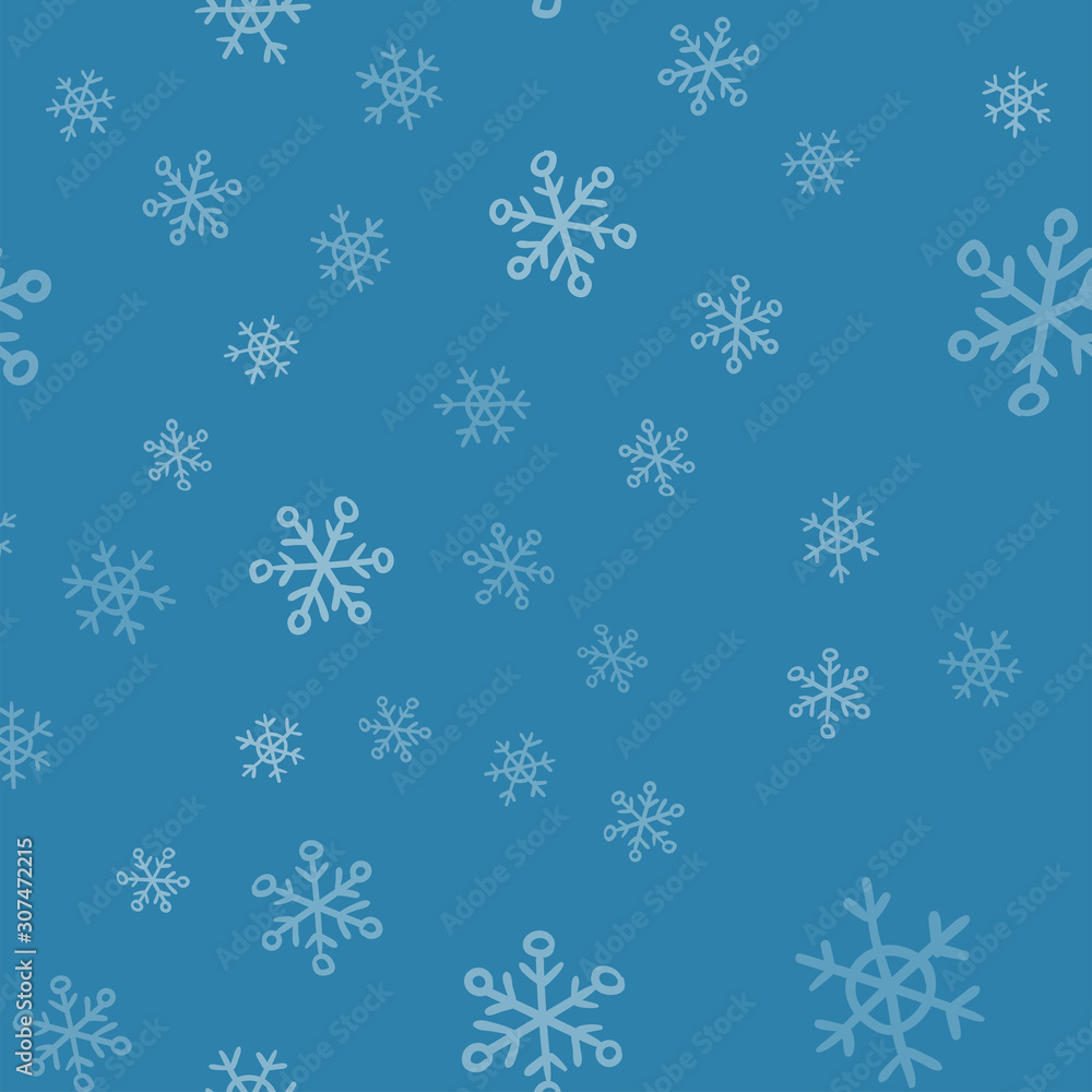 Snowflakes seamless pattern. Winter snow and christmas season background texture. Snowflakes seamless pattern. Winter snow and christmas season background texture.