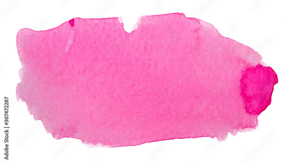 pink purple stain watercolor background on a white background with a texture of dripped paint
