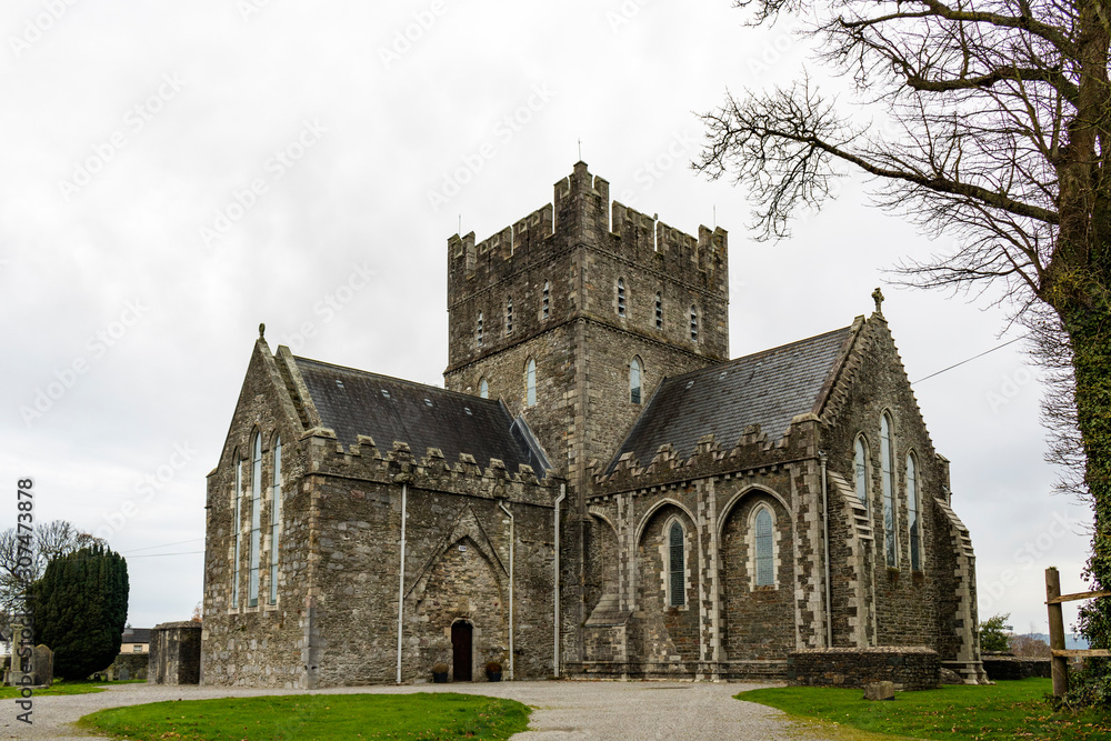 The Cathedral Church of St. Brigid in Kildare. Church of Ireland. Irish Gothic style. Ireland The Cathedral Church of St. Brigid in Kildare. Church of Ireland. Irish Gothic style. Ireland