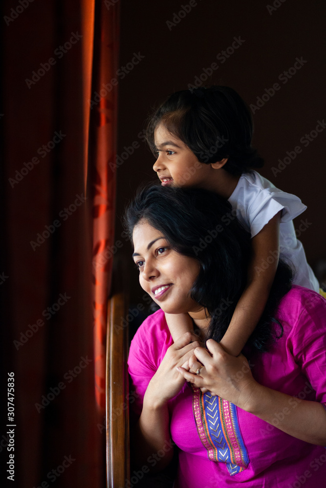 Little girl and mother Little girl and mother