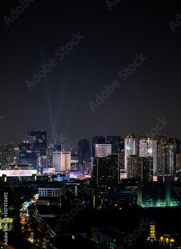 City lights at night photo