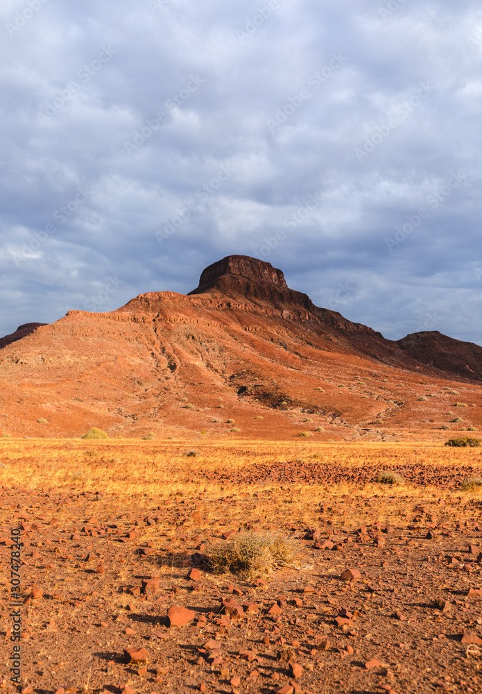 A morning landscape in Damaraland, Namibia A morning landscape in Damaraland, Namibia