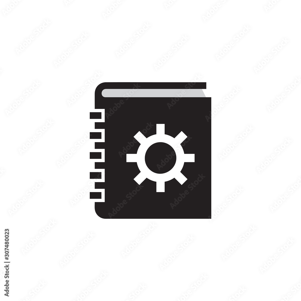 Book settings icon vector isolated on background. Trendy web symbol. Pixel perfect. illustration EPS 10. - Vector. Book settings icon vector isolated on background. Trendy web symbol. Pixel perfect. illustration EPS 10. - Vector.