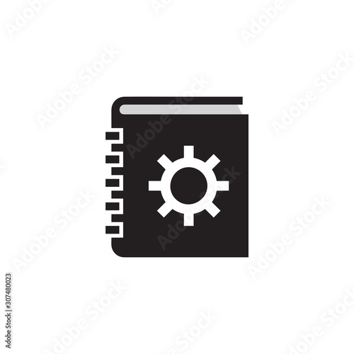Book settings icon vector isolated on background. Trendy web symbol. Pixel perfect. illustration EPS 10. - Vector.