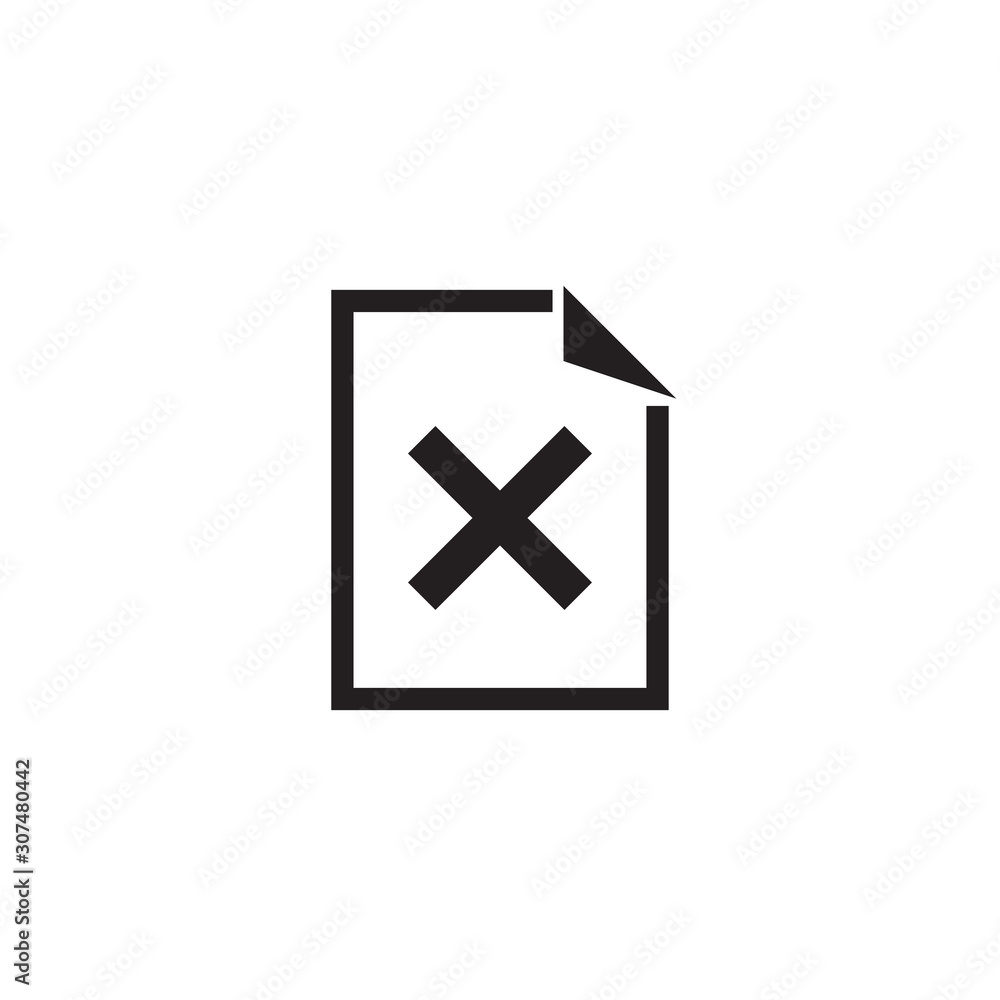 Document delete icon vector isolated on background. Trendy web symbol. Pixel perfect. illustration EPS 10. - Vector. Document delete icon vector isolated on background. Trendy web symbol. Pixel perfect. illustration EPS 10. - Vector.