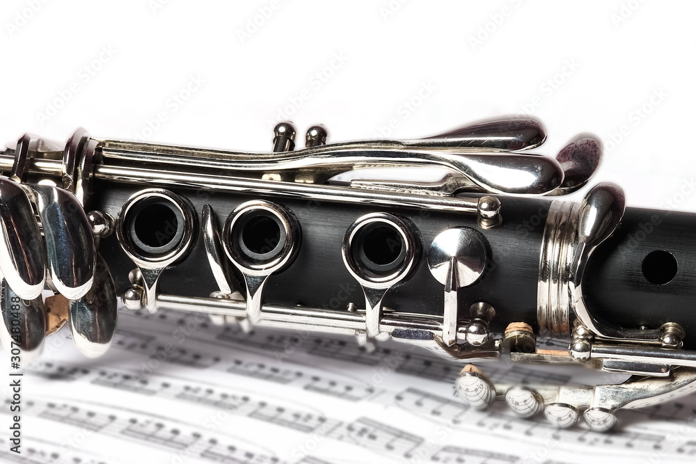 Obraz premium clarinet on a white background