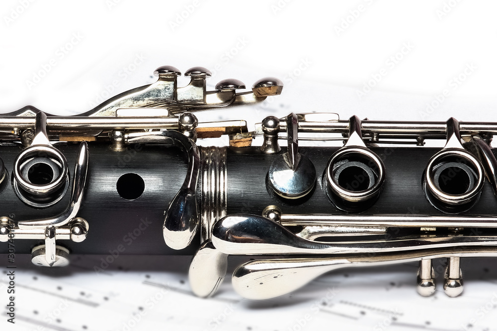 Obraz premium clarinet on a white background