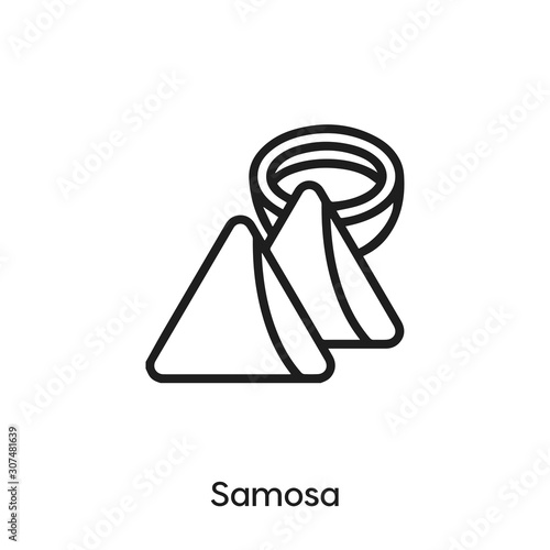 samosa icon vector. indian food icon vector symbol illustration. Modern simple vector icon for your design. samos and indian food icon vector	
