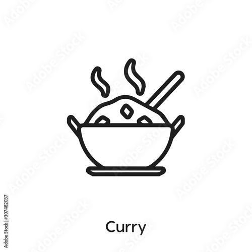 curry icon vector sign symbol