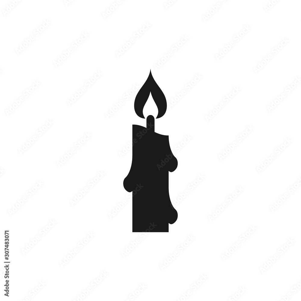 Candle simple black vector icon for birthday or religion. Glyph symbol. Candle simple black vector icon for birthday or religion. Glyph symbol.