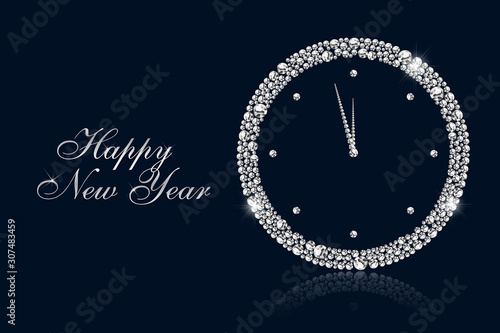 Happy New Year With Diamond Watch 